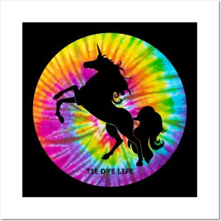 Unicorn Tie Dye Life Posters and Art